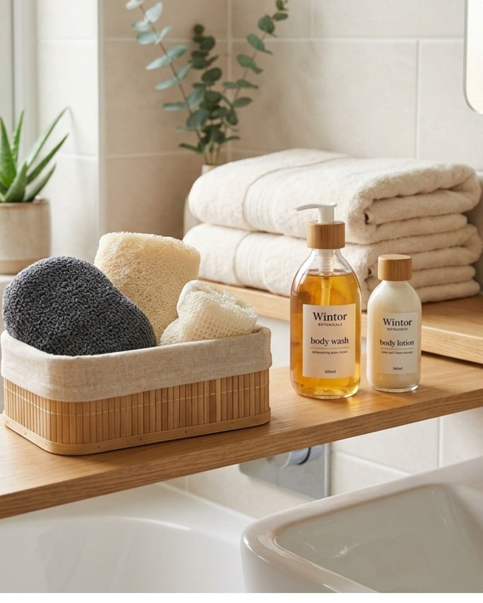 Wintor Ultra-Soft Exfoliating Bath Sponge Set