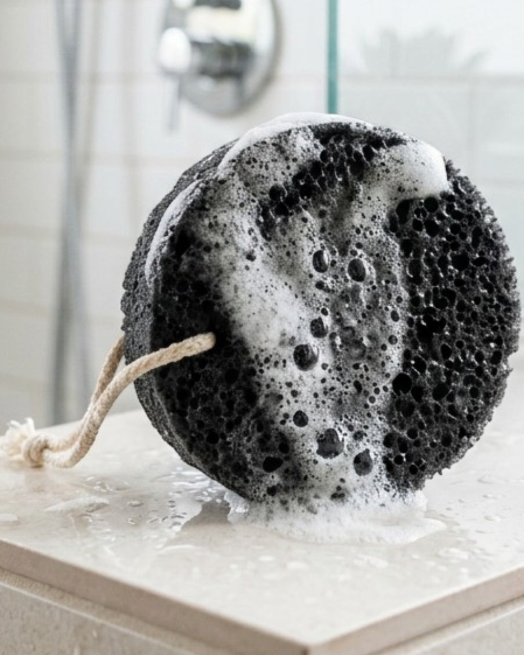 Wintor Charcoal Infused Exfoliating Shower Sponge